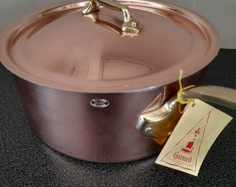 Havard of Villedieu large French copper sauce  pan with lid 22cm