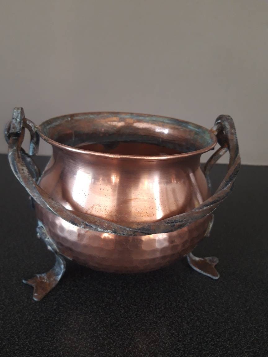 Chaudron en Cuivre Français Vintage