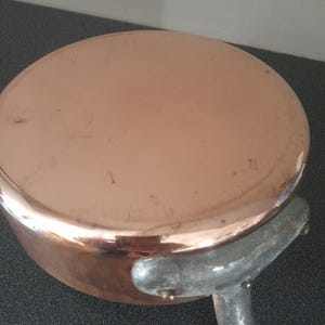 Copper saute frying pan 20cm hammered sides