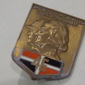 French military badge medal enamel