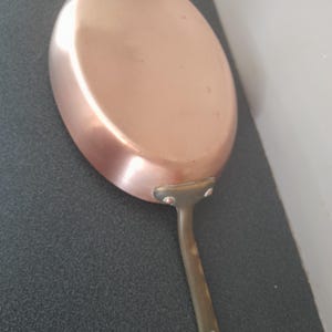 Vintage französische ovale Kupfer Fisch Bratpfanne