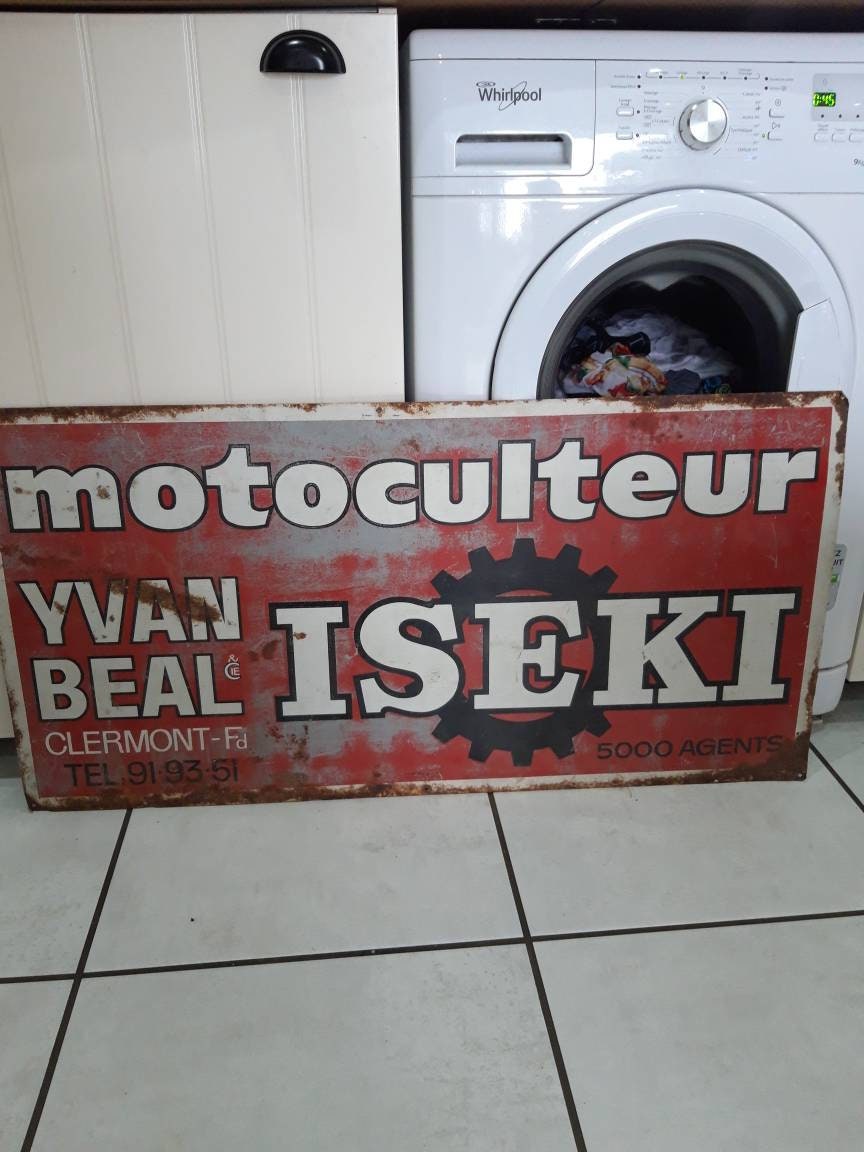 Signe Publicitaire Iseki Français Vintage
