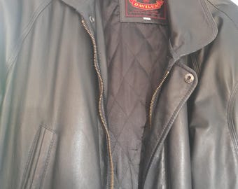 mens large vintage leather jacket