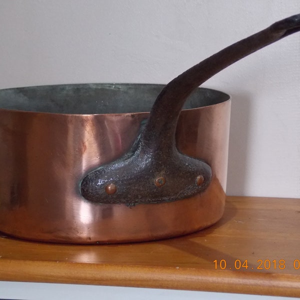 Vintage French copper pan 22cm , Great kitchen display , copper pots and pans