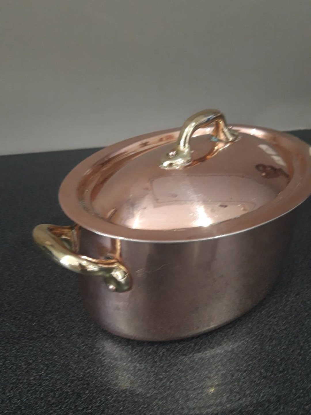 Stunning Oval Copper Stock Pot Etsy