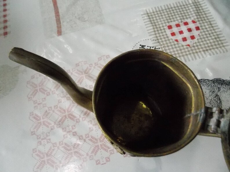 Antique Brass Coffee Pot Tea Kettle Water Jug Maybe From the Etsy