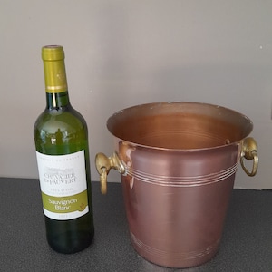 French copper wine bucket ice bath