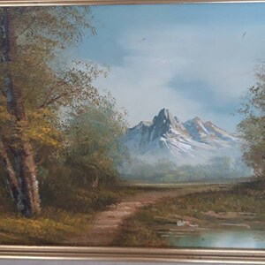 French mountain oil painting