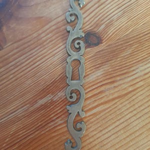 ヴィンテージ フランス製 真鍮製 家具用キーロックカバー エスカッション