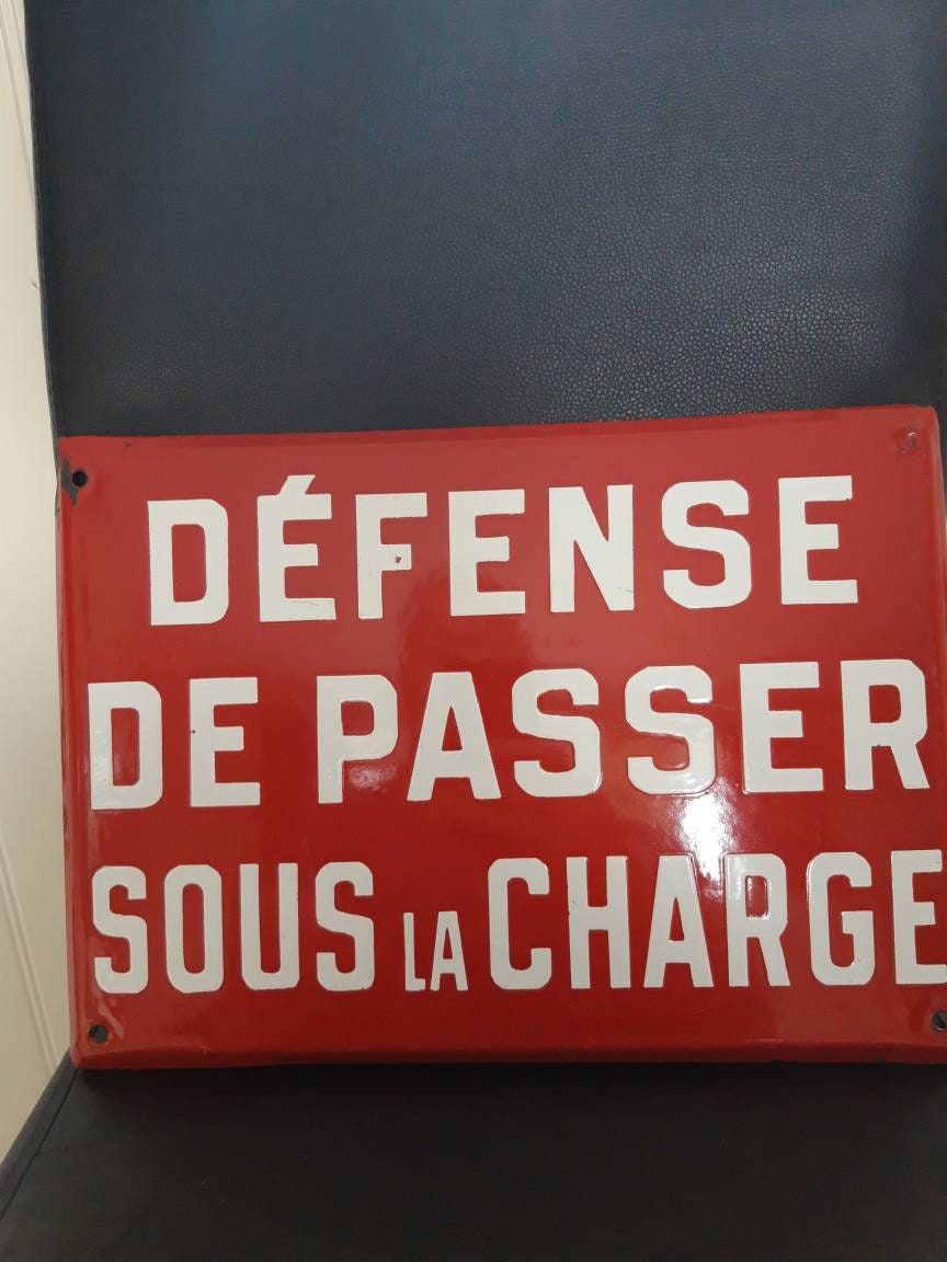 Signe d'émail Français de Cru en Très Bon État