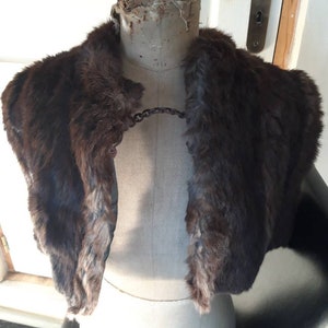 Vintage French Mink shoulder wrap / stole / scarf 1940s