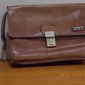 Borsa vintage in pelle francese , borsa , borsa uomo , borsa di denaro
