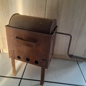 Poêle à Marrons (torréfacteur) En Acier Avec Manche Long 60cm - Brûleur à Bois - Neuf, Garantie 1 An