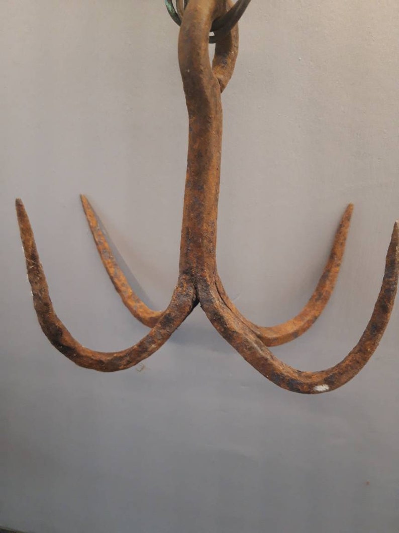 Old Rusty 4 Point Grappling Hook Meat Hooks - Etsy
