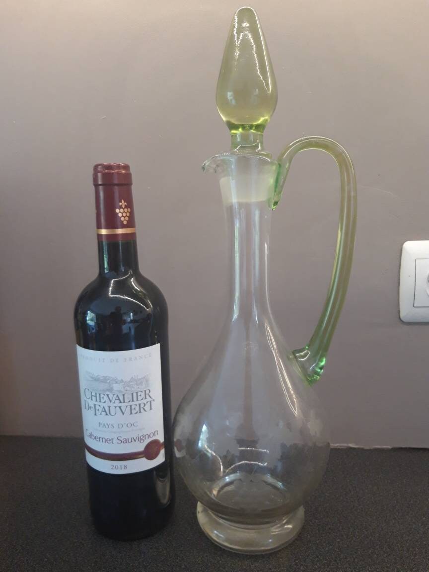 Français Pichet de Carafe Vin Antique