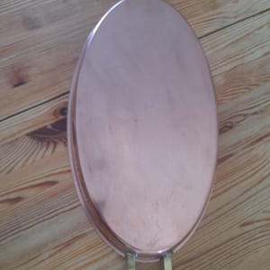 Copper oval roasting tray fish pan