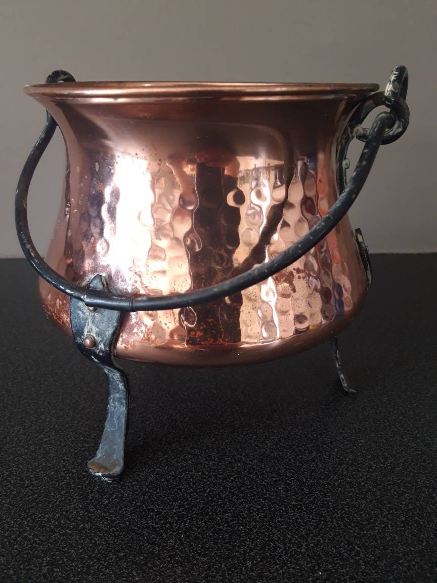Chaudron en Cuivre Français Vintage