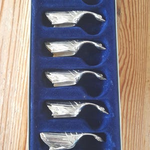 Set of 6 Swan knife rest