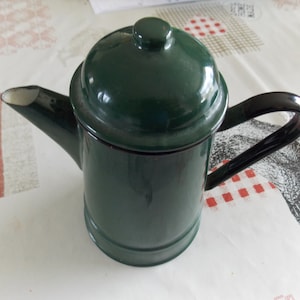 Retro French enamel coffee pot