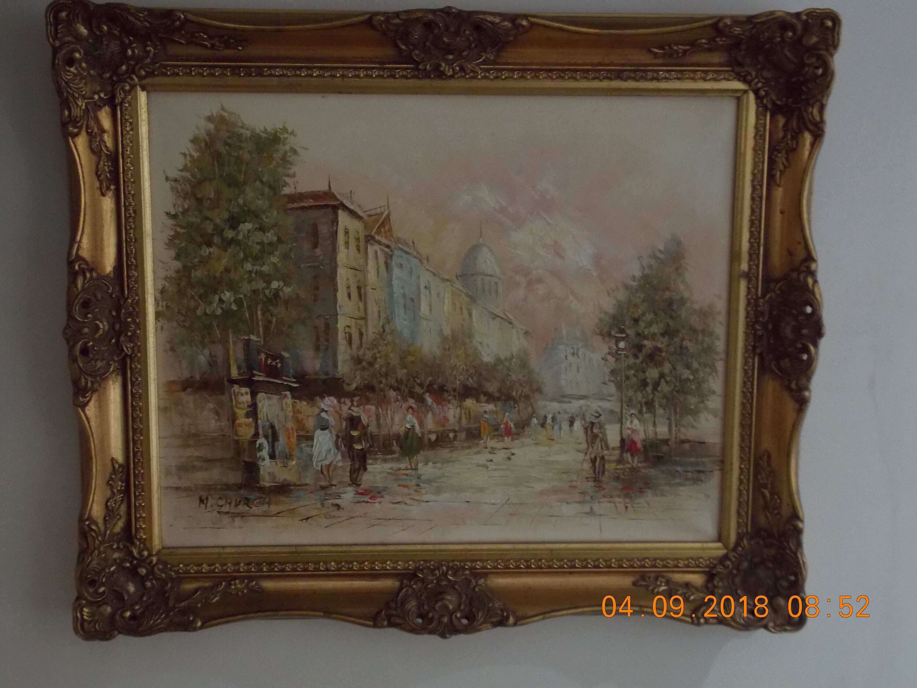 916❣️ フランス人形　油絵　ヴィンテージ フランス人形 絵画