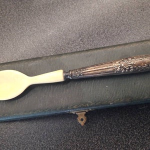 Silver Boxed baby feeding spoon