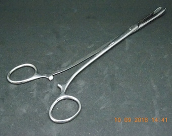 Vintage Long Reach Paddle Nose Grip Forceps, Surgical Tool