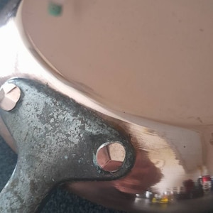 Vintage French copper frying pan