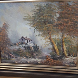 French oil painting signed and framed