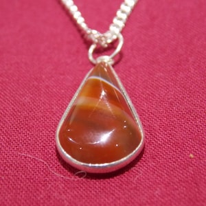 semi precious stone  crystal necklace chain pendant