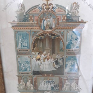 Certificado de bautismo francés religioso 1888