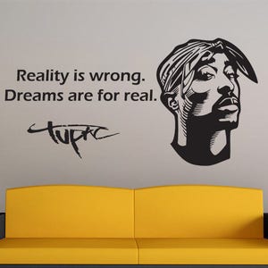 2pac Wall Vinyl Decal Tupac Shakur Wall Sticker Home Interior Etsy