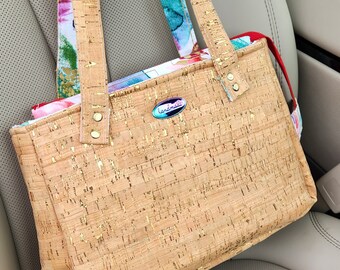 Baker Street Bag  Handbag made of cork.  Size 12" x 8" x 4".