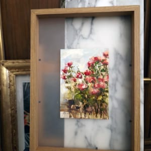 Pintura al óleo sobre tablero 'Rojo y tierra'