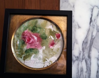 Watercolor painting on 100% cotton paper 'Three Roses'