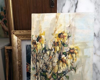 Oil painting on board 'Sun notes'
