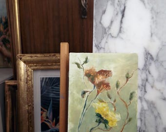 Oil painting on board 'Never'