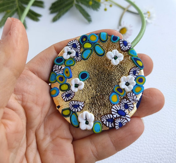 Handmade Polymer Clay Jewelry Set necklace and 18K Gold Plated