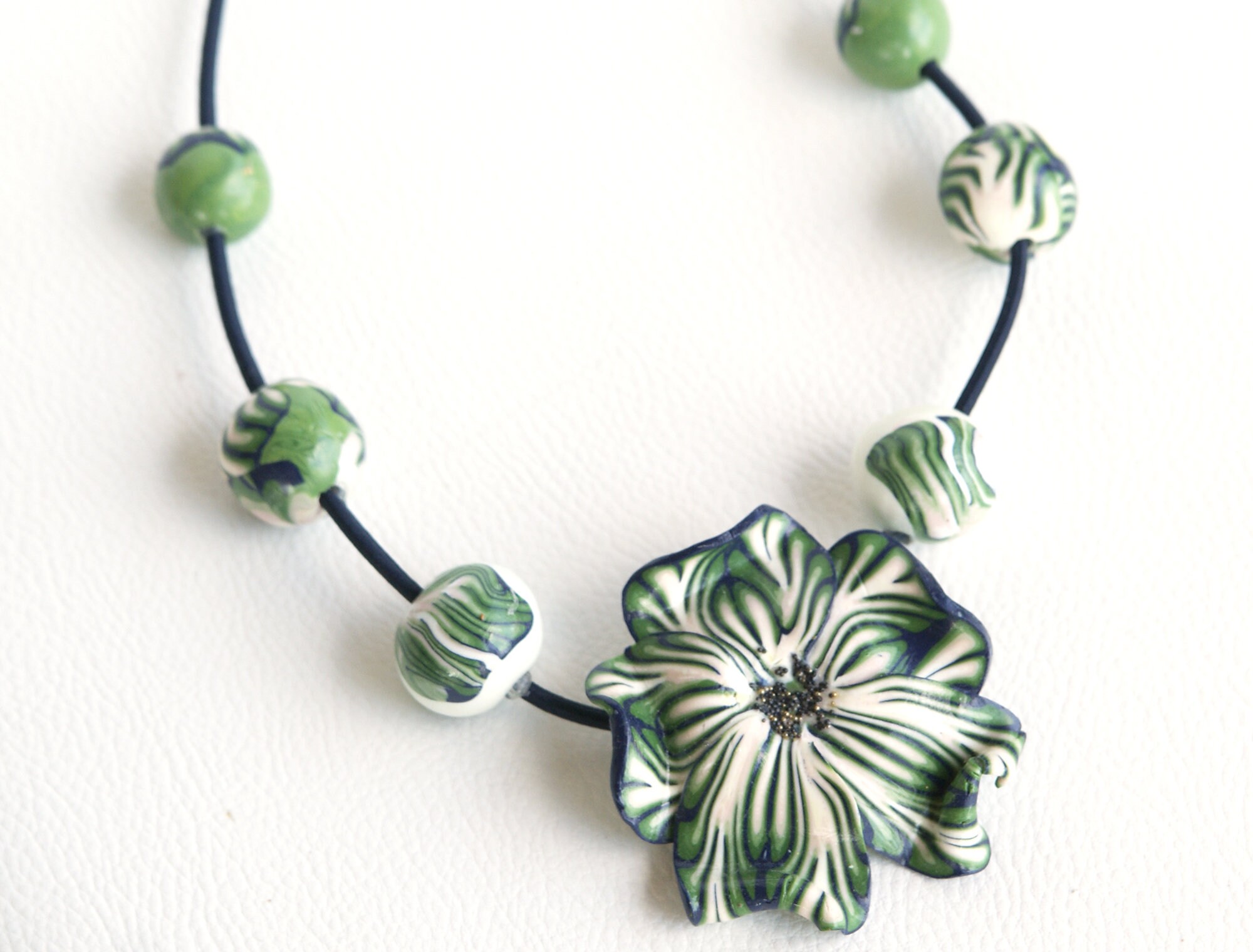 OOAK Necklace Polymer Clay Flower Necklace Spring Sweet Flower Etsy