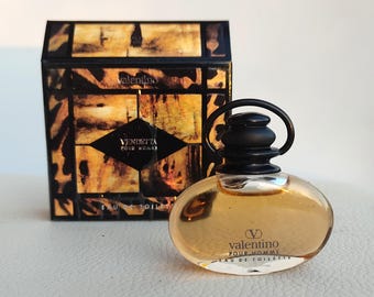 Valentino Vendetta Pour Homme Eau de Toilette Edt 4,5ml Splash Non Spray Perfume Para Hombre Rare Vintage 1991 Nuevo Mignon Sellado