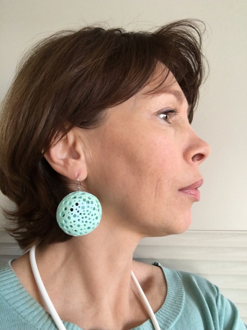 Turquoise Bib Necklace Polymer Statement Necklace Artistic Necklace Abstract Statement Necklace for Artist Handmade Polymer Clay Necklace