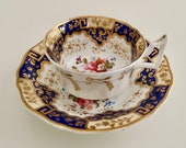 New Hall teacup, Chinese keys and flowers patt. 812, ca 1825