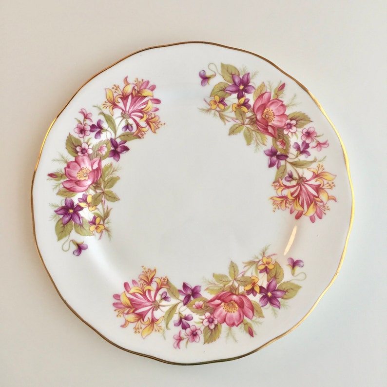 Vintage Wayside 1960s bone china side plate