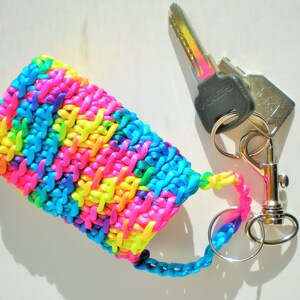 Rainbow  crochet key case