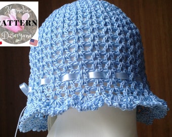 Easy Child Bucket Hat pattern, summer hat diy, baby hat for photo shoot, how to make a crochet hat pdf pattern and description in PL and ENG