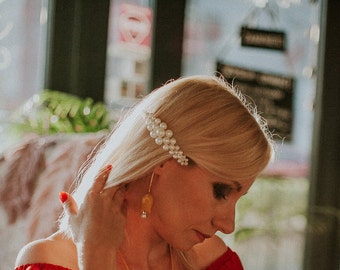 White Pearls Hair Pin, automatic hair buckle, Wedding hair pin, white pearls hair accessories, white pearl hair pin, Wedding French barrette