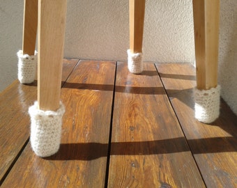 Chaussettes pour pieds de chaise, couvre-pieds de tabouret, chaussettes au crochet pour pieds de chaise, protecteurs de sol pour pieds de chaise, chaussettes de table, accessoires de meubles,