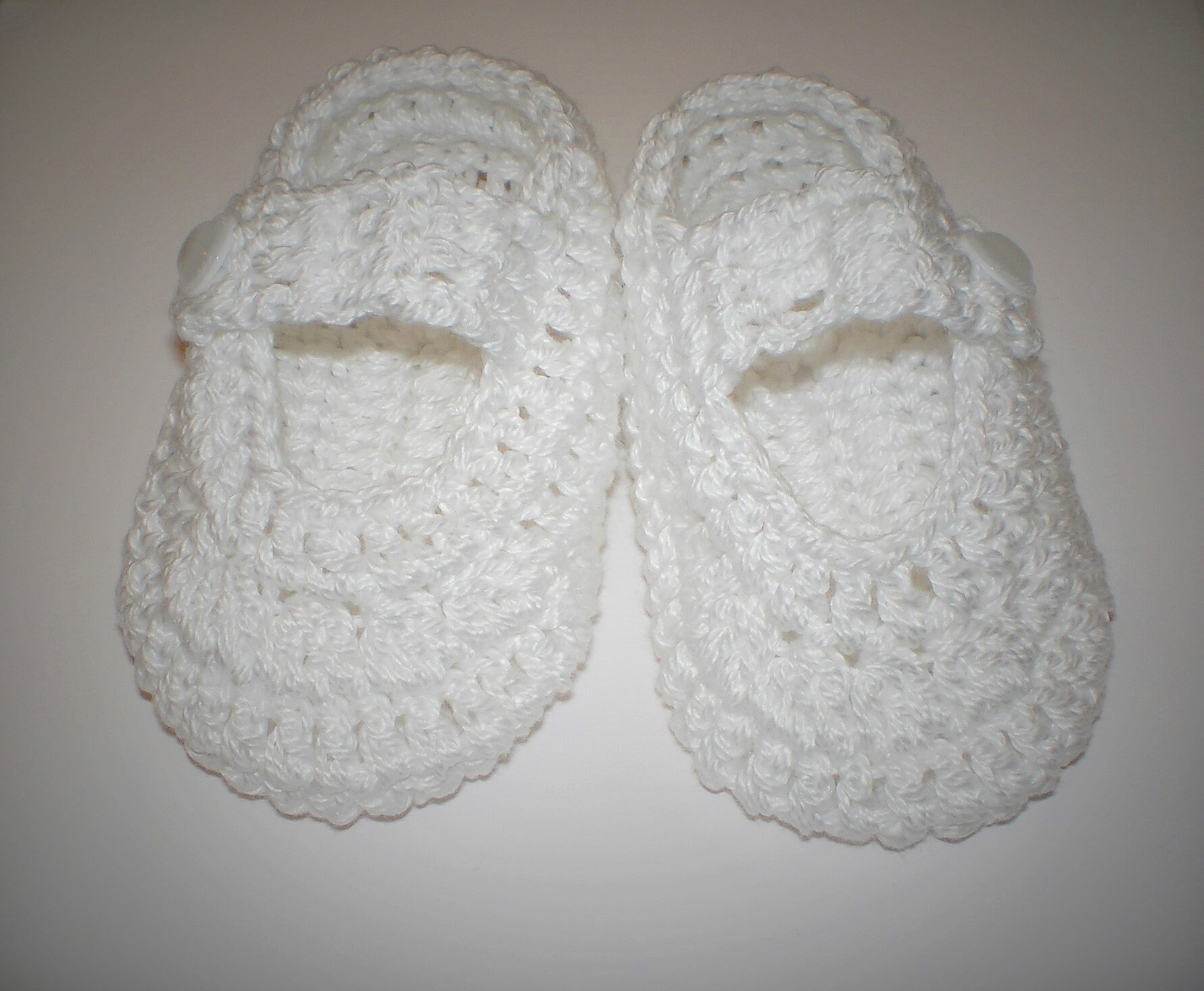 Crochet Baby Shoes, White Crochet Baby Slippers, Christening Baby Shoes ...