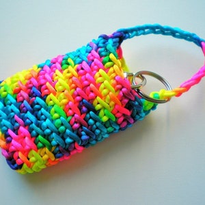 Rainbow  crochet key case