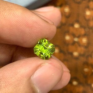 6.98 Ct Apple Green Peridot Asscher Cut Loose Gemstone, Brilliant Green Peridot for Jewelry Making, Ring or Pendant Gemstone