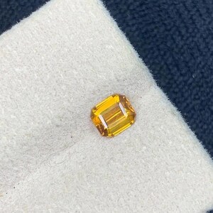 4.90 Ct AAA Flawless Dark Yellow Sapphire Emerald Cut, Ceylon Loose Gemstone, Fine Quality Stone for Jewelry & Ring